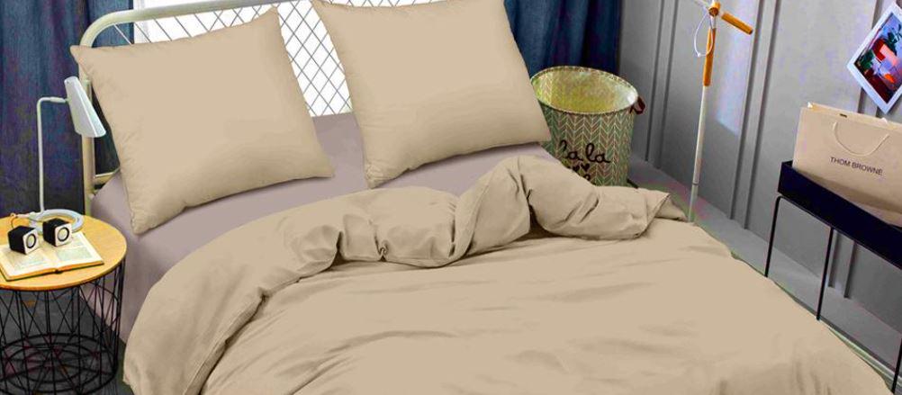 Комплект постельного белья Zastelli жатка евро 200х220 см Бежевый (20607)