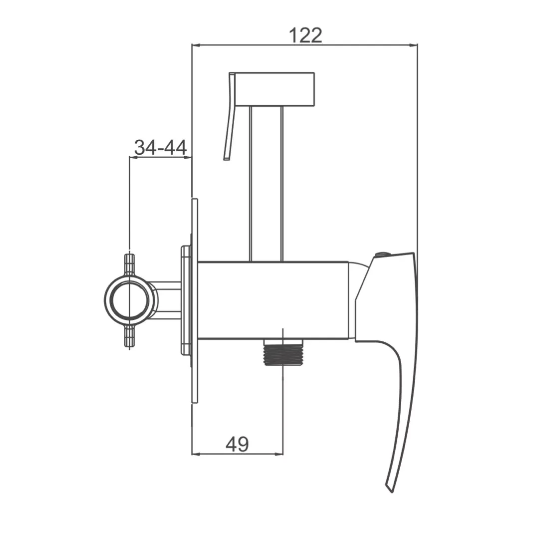 Гигиенический душ скрытого монтажа Gappo G7207-8 Белый/Хром (G7207-8) - фото 5 Гигиенический душ скрытого монтажа Gappo G7207-8 Белый/Хром (G7207-8) - фото 5