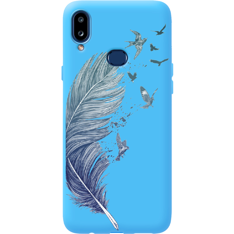 Чохол Boxface Samsung A107 Galaxy A10s Feather Блакитний силікон (37944-cc38-41588)