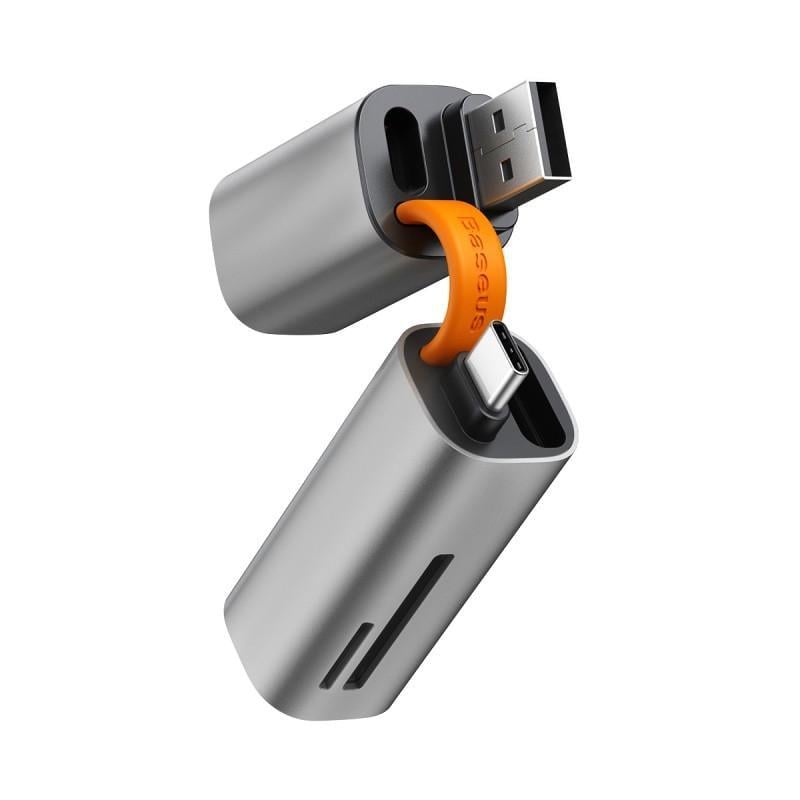 Переходник кабель BASEUS Mini-Cabin card reader USB Type-C/micro-SD Grey