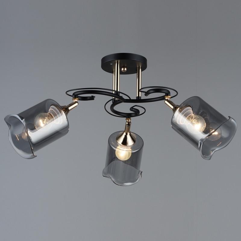 Люстра Sirius на три плафона под лампу Е27 Черный (B N4862/3)