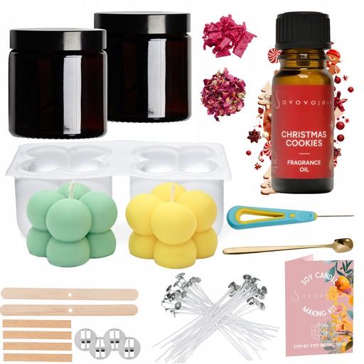 Набір для виготовлення соєвих свічок Diy квіти ефірна олія - фото 3