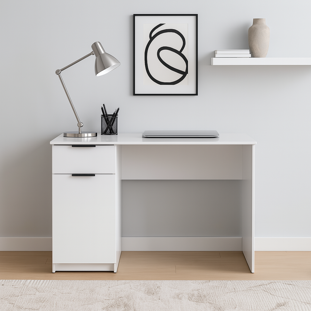 Стол письменный СП3 1Я1Д SENAM 750х1100х600 мм ДСП Белый - фото 1