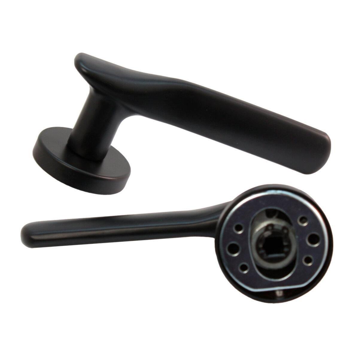 Дверная ручка Protect Time R ф/з Черный матовый (2342334732) - фото 3