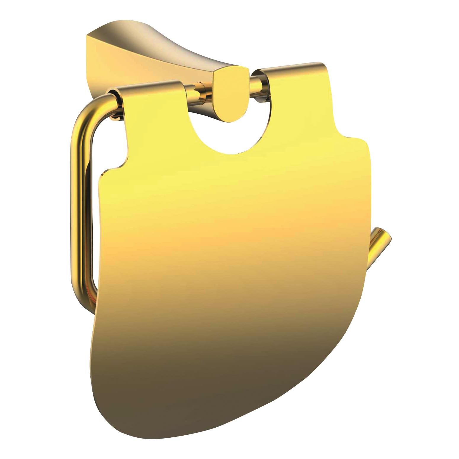 Держатель для туалетной бумаги Imprese CUTHNA 140280 Золотой с крышкой (111932)