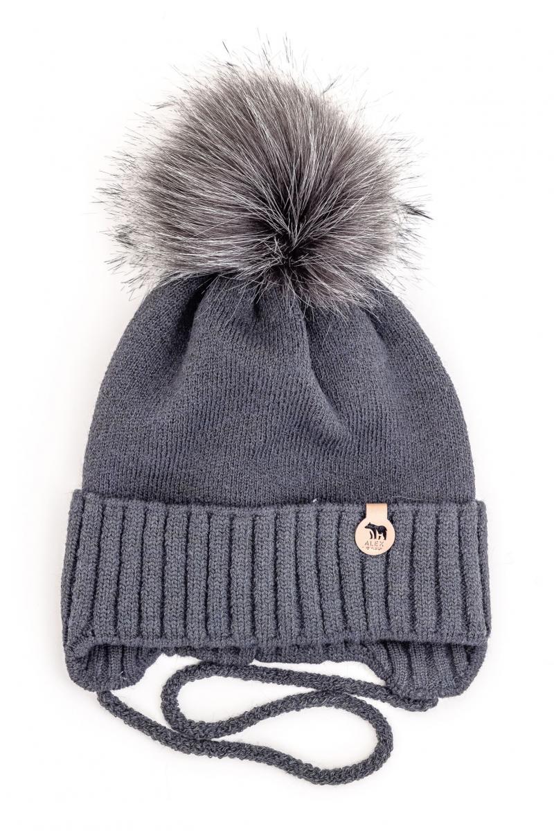 Шапка детская зимняя Alex Умка 46-50 см Графитовый