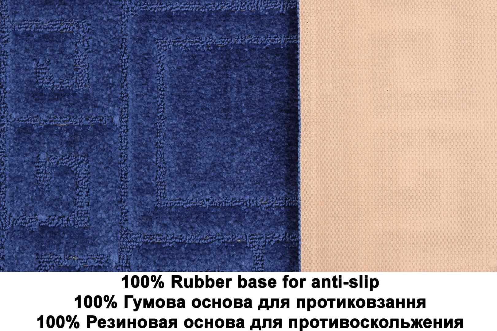 Набор ковриков в ванную комнату Relana Elana Ethnic 60x100 + 60x50 см Темно синий - фото 5