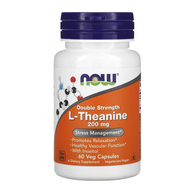 Теанін NOW L-Theanine 200 мг Double Strength 60 капс. (07269-01)