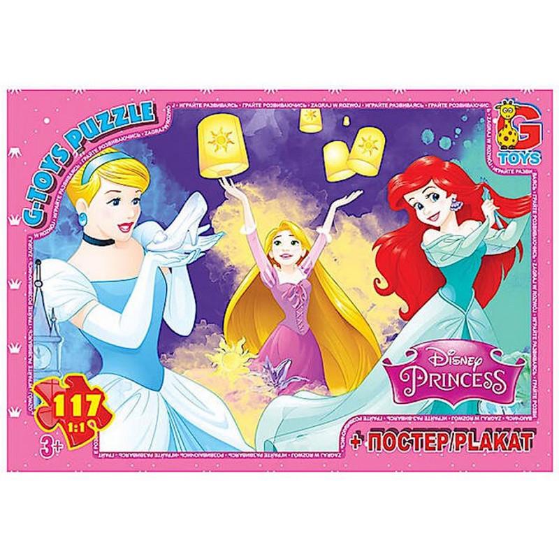Пазлы детские картонные G-Toys Принцессы Дисней 117 эл. (IP-177-P-862)