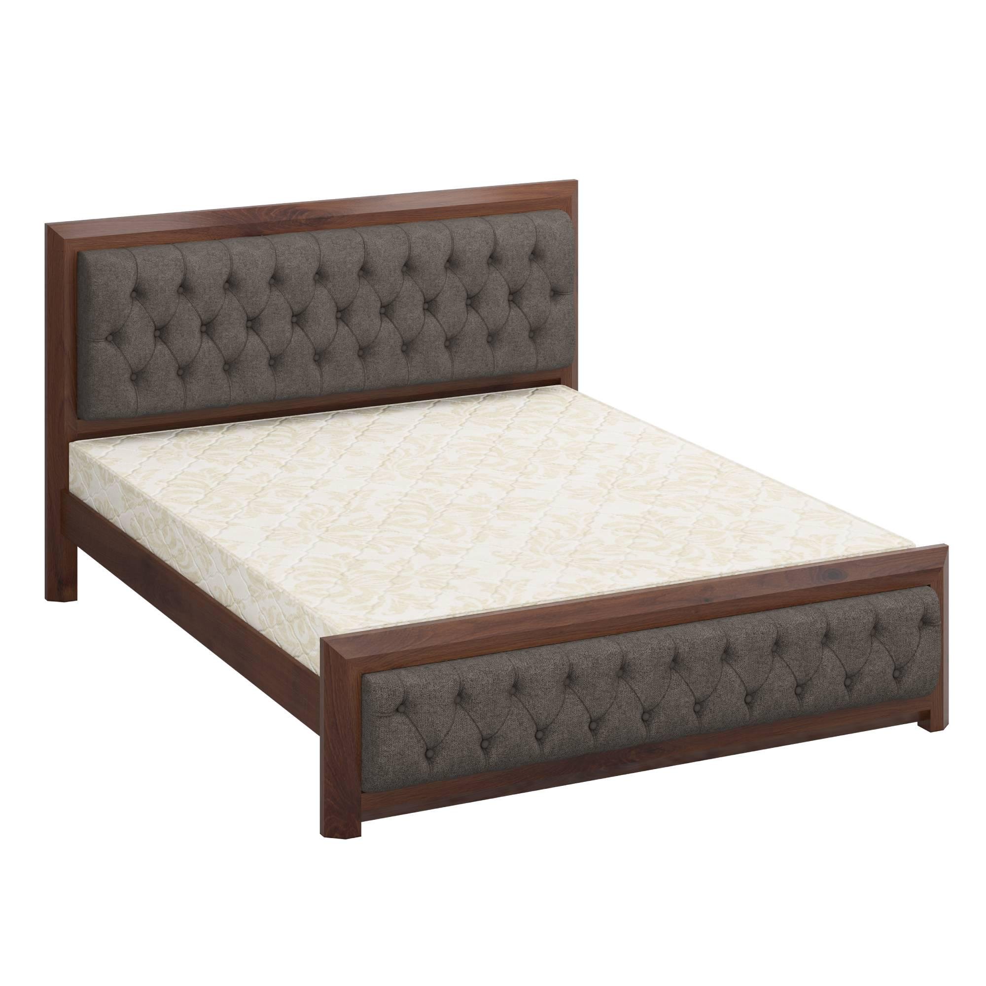 Кровать полуторная Mebigrand Барселона Б3 97 120х190 см Орех темный/Аляска (MBG-1104)