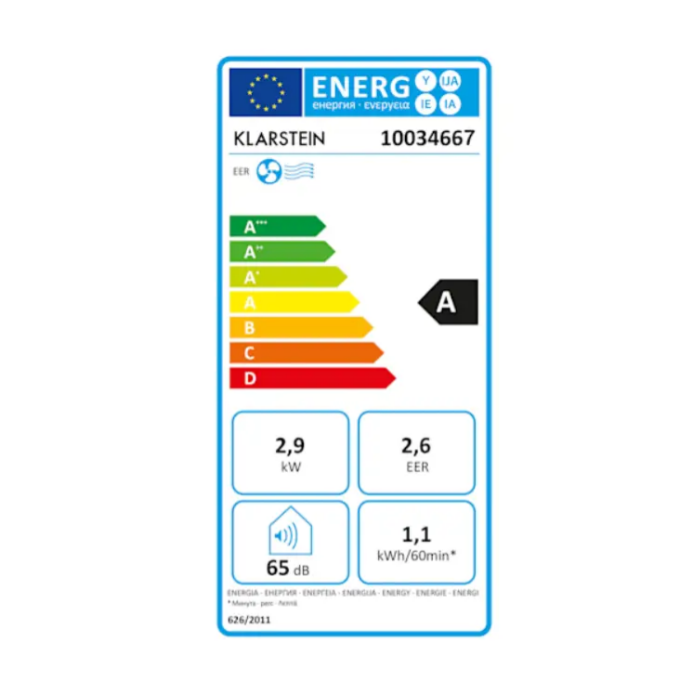 Кондиционер мобильный KLARSTEIN Kraftwerk Smart 10K 3в1 с дистанционным управлением (10034667) - фото 9 Кондиционер мобильный KLARSTEIN Kraftwerk Smart 10K 3в1 с дистанционным управлением (10034667) - фото 9