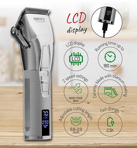 Машинка для стрижки волосся з РК-дисплеєм Camry CR 2835s (id_1636) - фото 3 Машинка для стрижки волосся з РК-дисплеєм Camry CR 2835s (id_1636) - фото 3