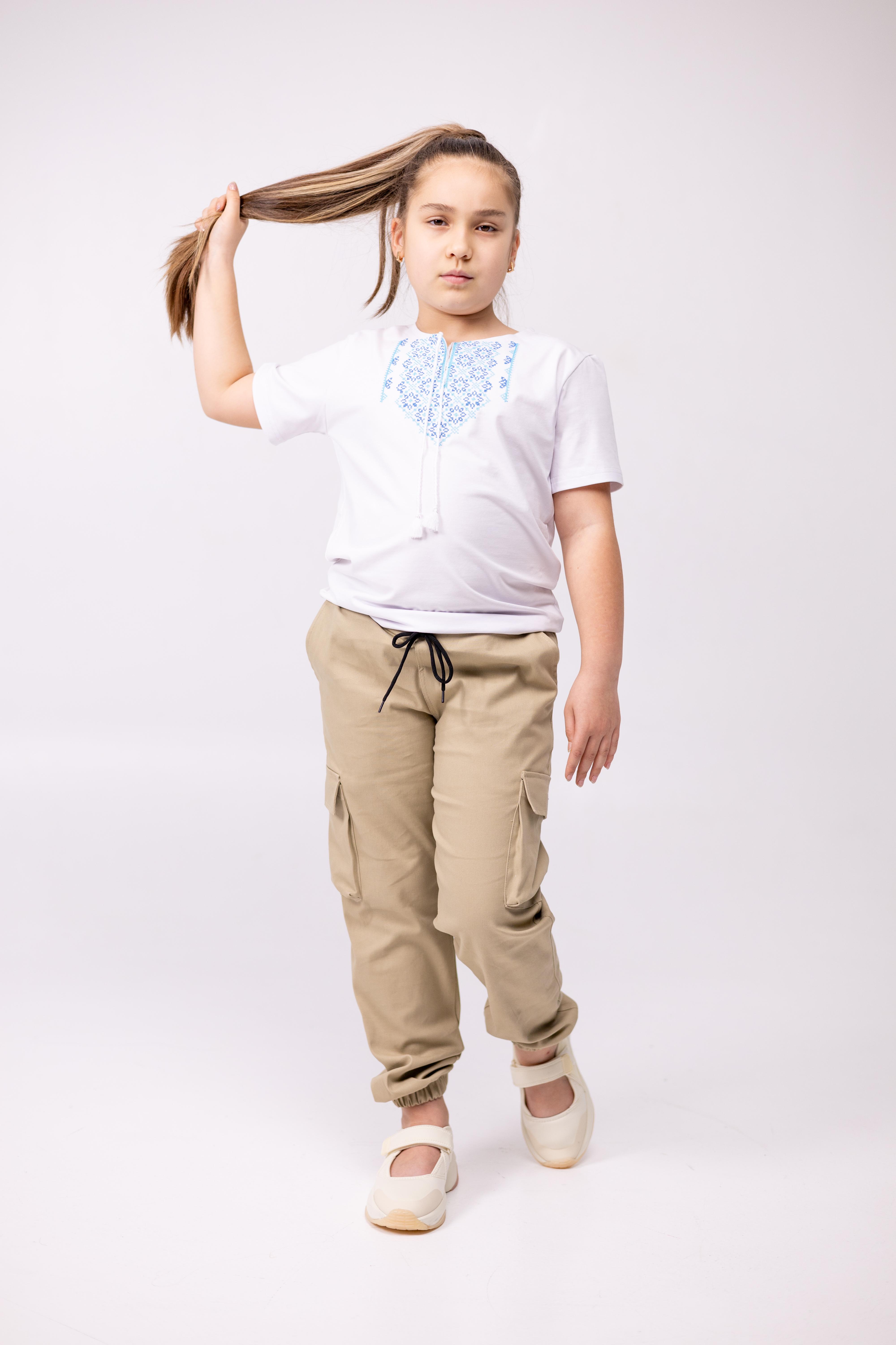 Джогери дитячі на дівчинку демісезонні р. 140 Бежевий (джбіж-140д2)