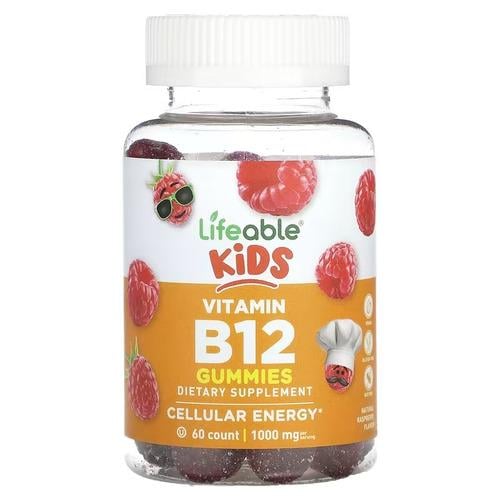 Кобаламін B-12 Lifeable Kids Vitamin B12 1,000 мг 60 Gummies (LFB-73063)