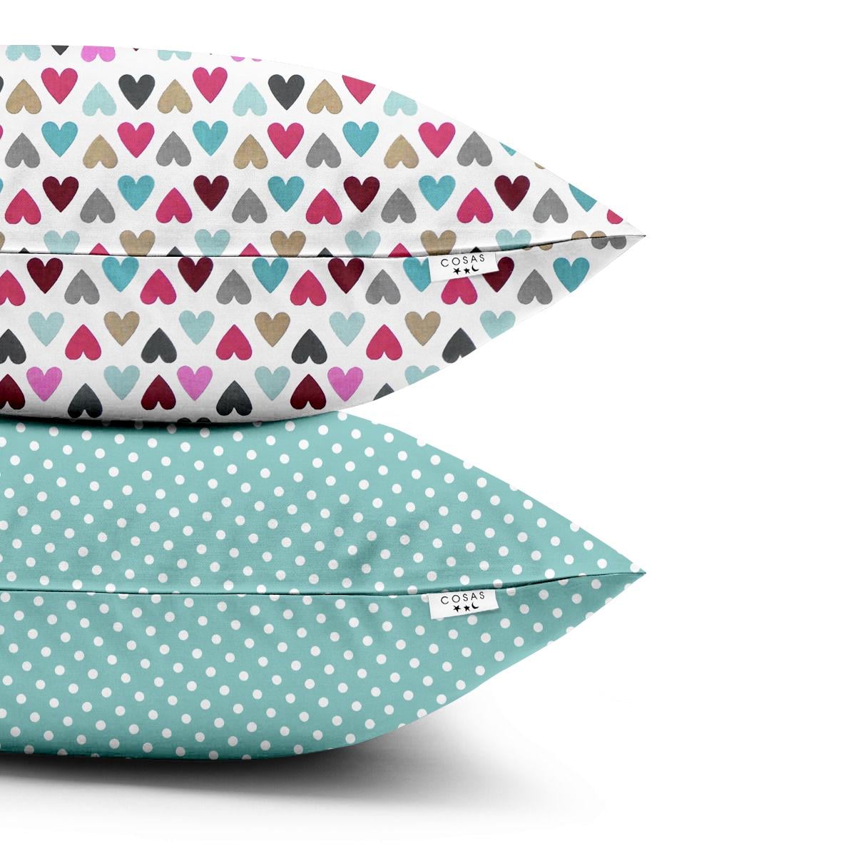 Набор наволочек Cosas Love Dots Mint 40х60 см 2 шт. (4822052024911)