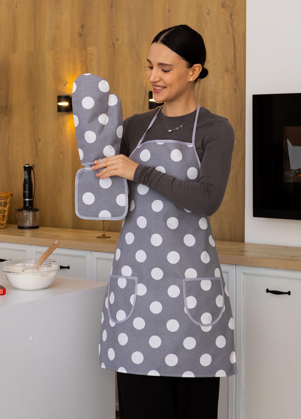 Кухонный набор водоотталкивающий Большой горошек 3 предмета Кухонный набор водоотталкивающий Большой горошек 3 предмета