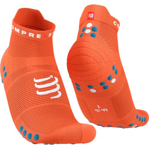 Носки спортивные компрессионные Pro Racing Socks V4.0 Run Low T2 р. 39-41 Orangeade/Fjord Blue (12333650)