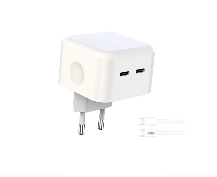 Сетевое зарядное устройство Xo L102 2xPD/35W Type-C White