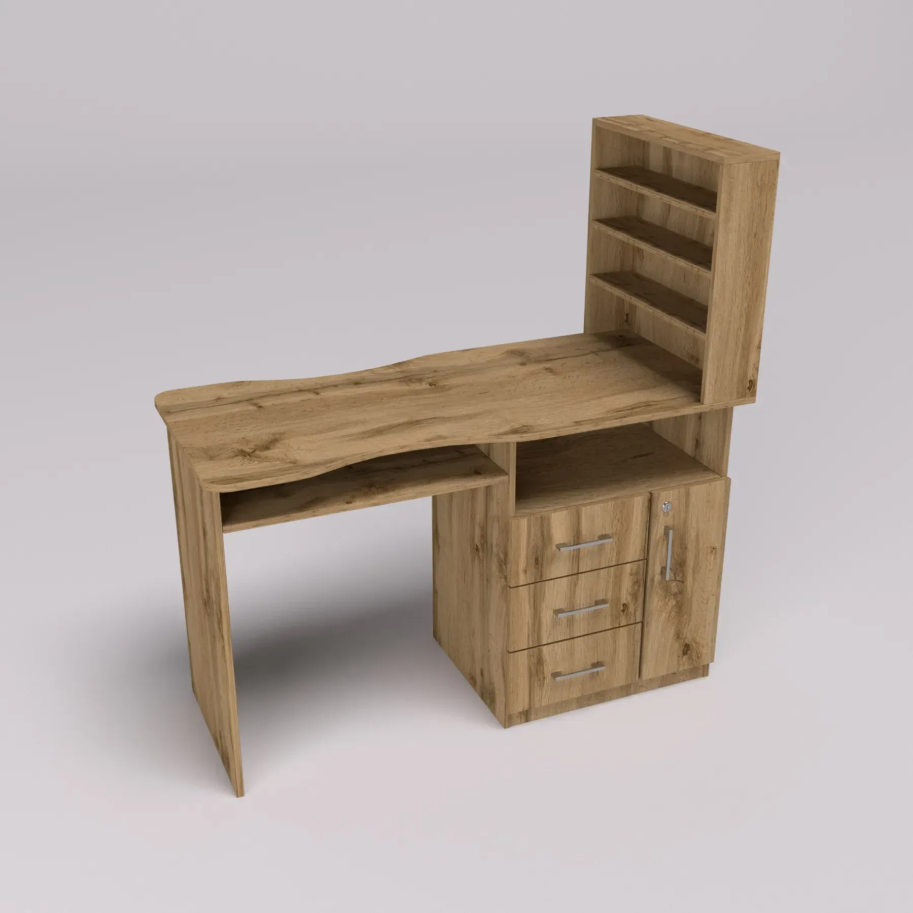 Стол маникюрный Kontinent СМ-1 правый 1230х550х1264 мм Дуб Аппалачи (29060015) - фото 2 Стол маникюрный Kontinent СМ-1 правый 1230х550х1264 мм Дуб Аппалачи (29060015) - фото 2