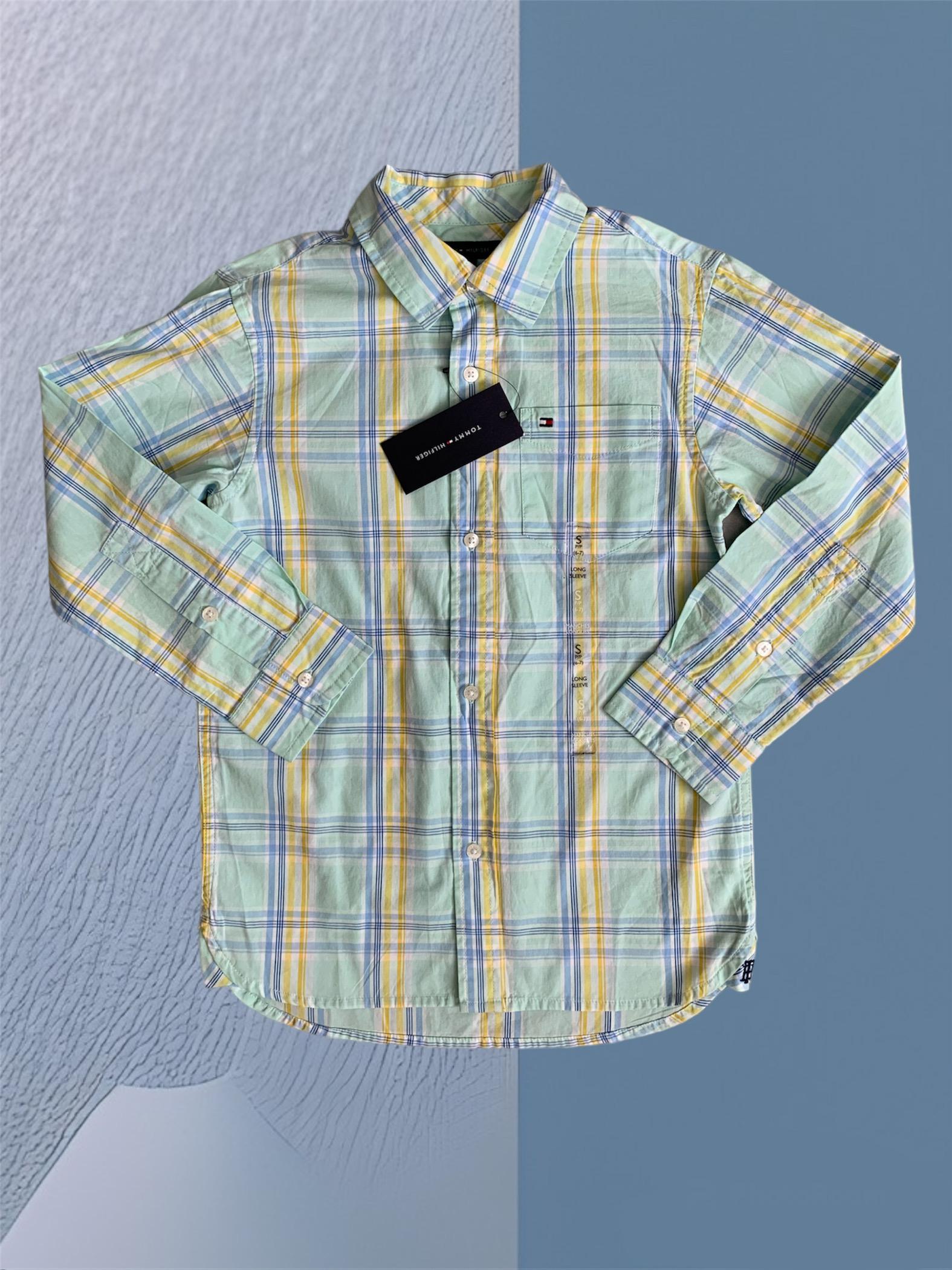 Рубашка Tommy Hilfiger S 6/7 лет 122 см Голубой (0012545)