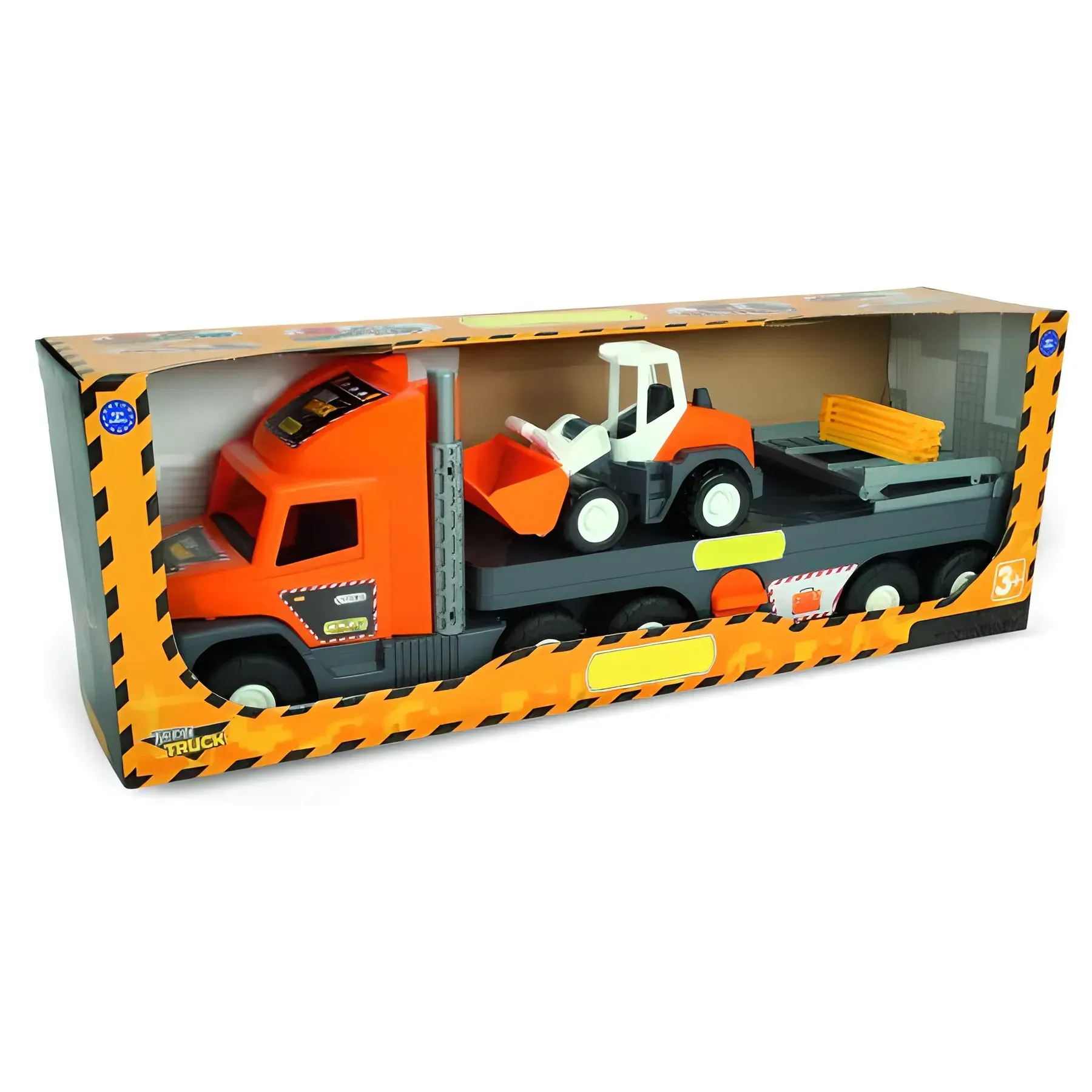 Игрушечный грузовик с бульдозером Tigres Super Tech Truck из пластика 78 см Оранжево-серый (150-98-36720) Игрушечный грузовик с бульдозером Tigres Super Tech Truck из пластика 78 см Оранжево-серый (150-98-36720)