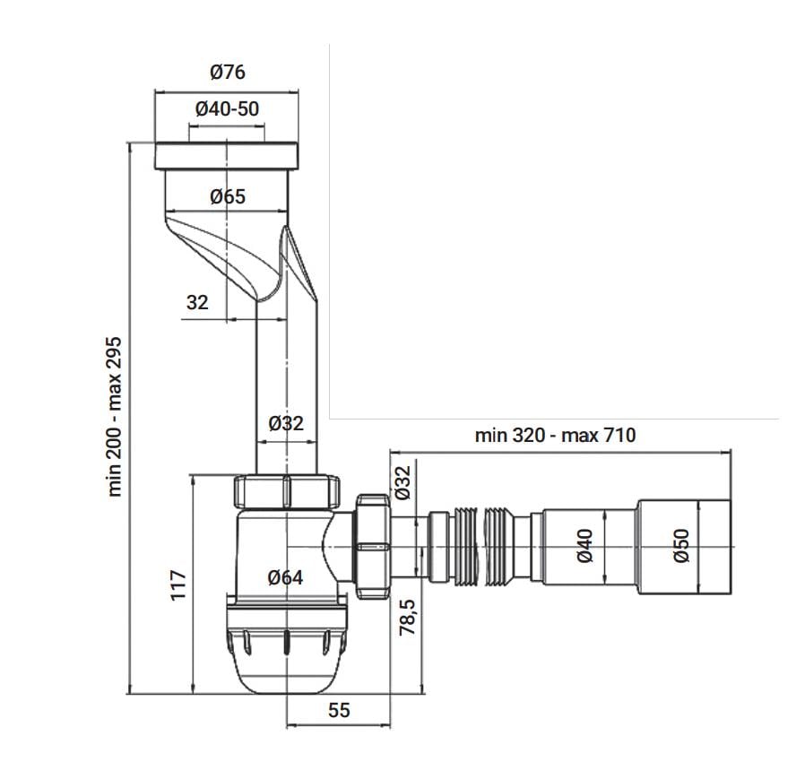 Сифон для писсуара Zerix SP-01 с гофротрубой Белый (OL-ZX5094) - фото 2 Сифон для писсуара Zerix SP-01 с гофротрубой Белый (OL-ZX5094) - фото 2