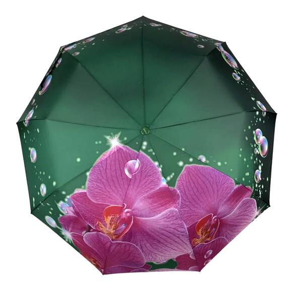 Парасолька Flagman автомат складана 9 спиць Зелений (59594)