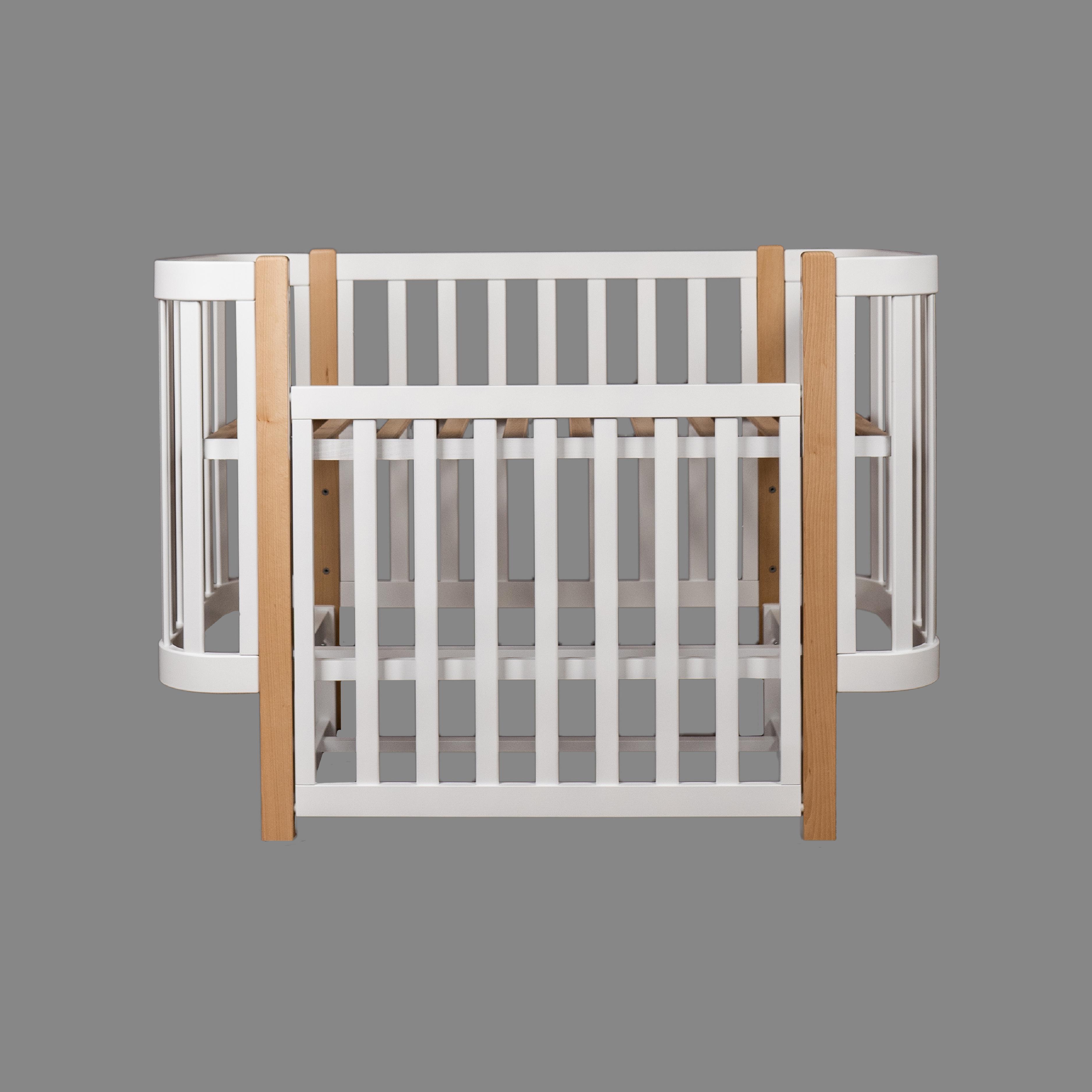 Дитяче ліжечко Dominanta Мілано з маятником та опускною боковиною Білий з натуральним (ЛД 7 БН_01) - фото 3 Дитяче ліжечко Dominanta Мілано з маятником та опускною боковиною Білий з натуральним (ЛД 7 БН_01) - фото 3