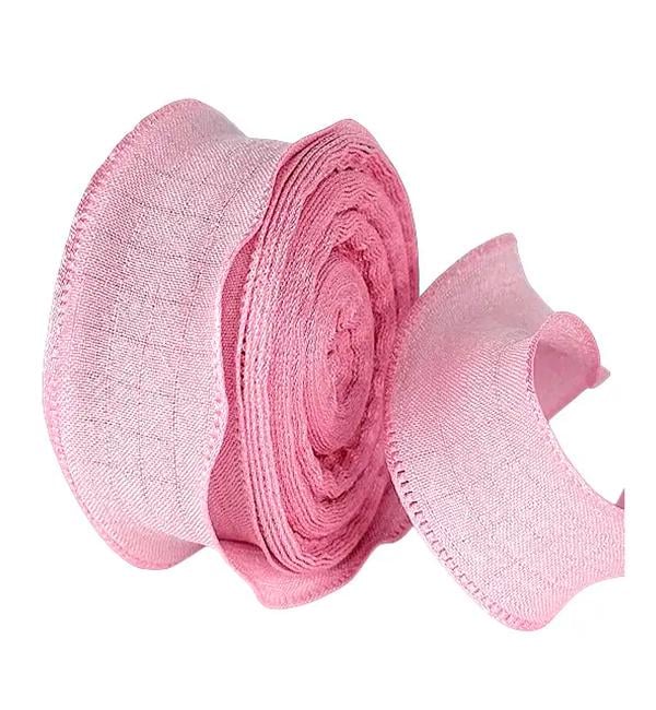 Лента тканевая с волнистым краем 2,5 смx9,5 м Розовый (10808)