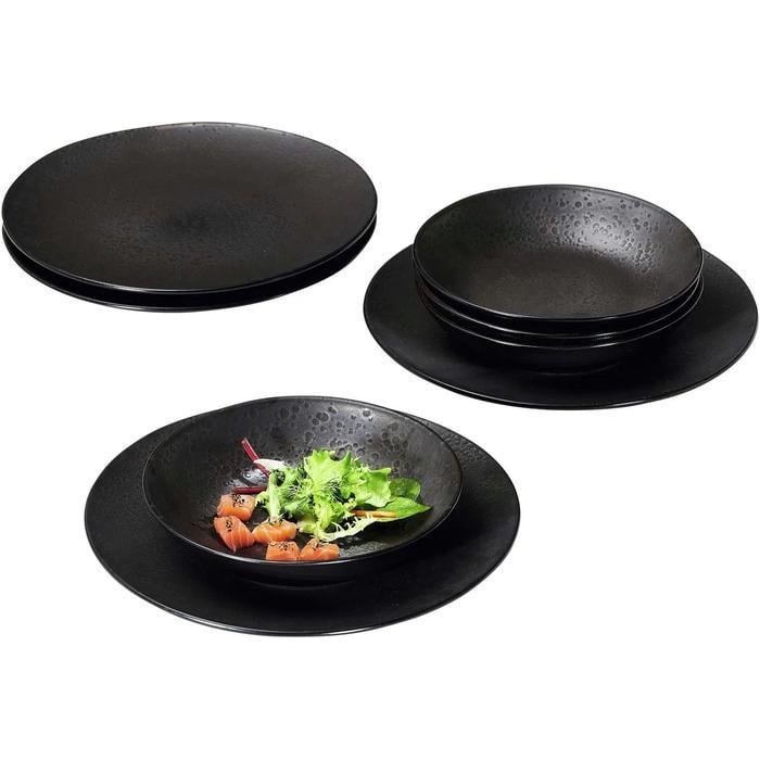 Набор тарелок на 4 персоны 8 предметов KITWE Ritzenhoff & Breker Черный (271.379)