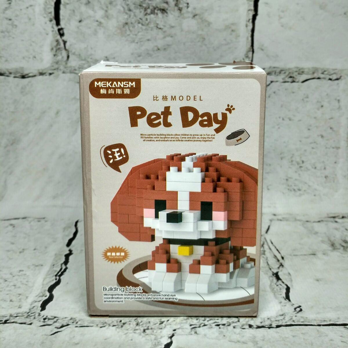 Конструктор блоковый детский Pet day фигурка Собачка Бигль (K211)