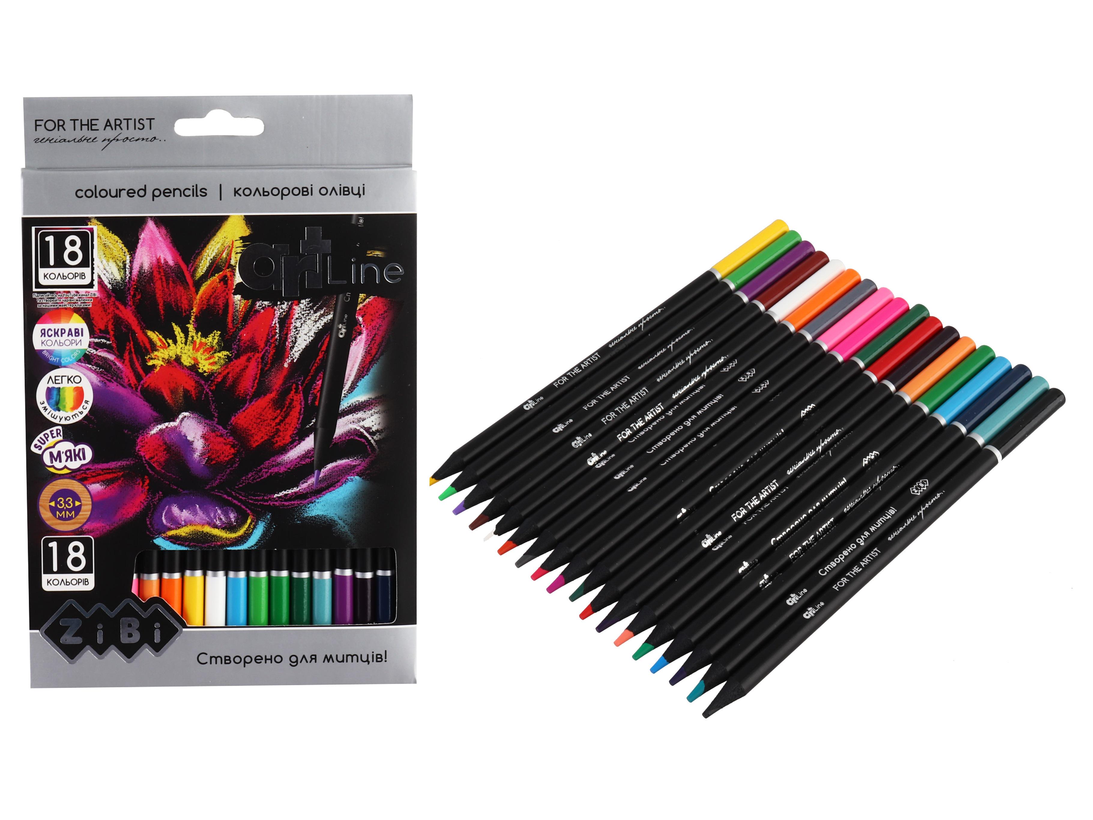 Олівці кольорові YES zb.2433 18 кольорів (MTT-163431)