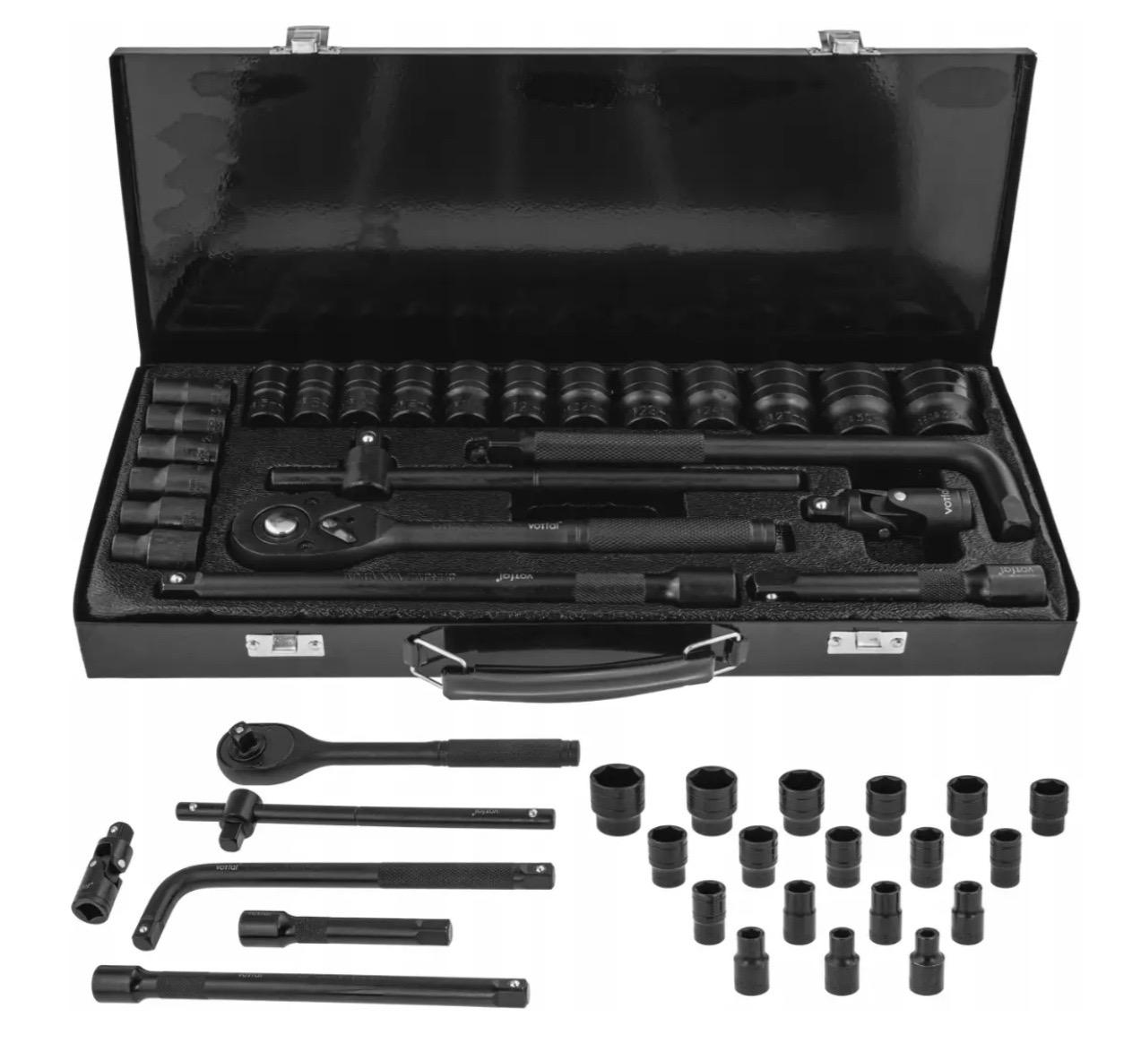 набор ударных головок Vorfal V08126 с воротком 1/2 8-32 мм 24 ед. в кейсе (11035) набор ударных головок Vorfal V08126 с воротком 1/2 8-32 мм 24 ед. в кейсе (11035)