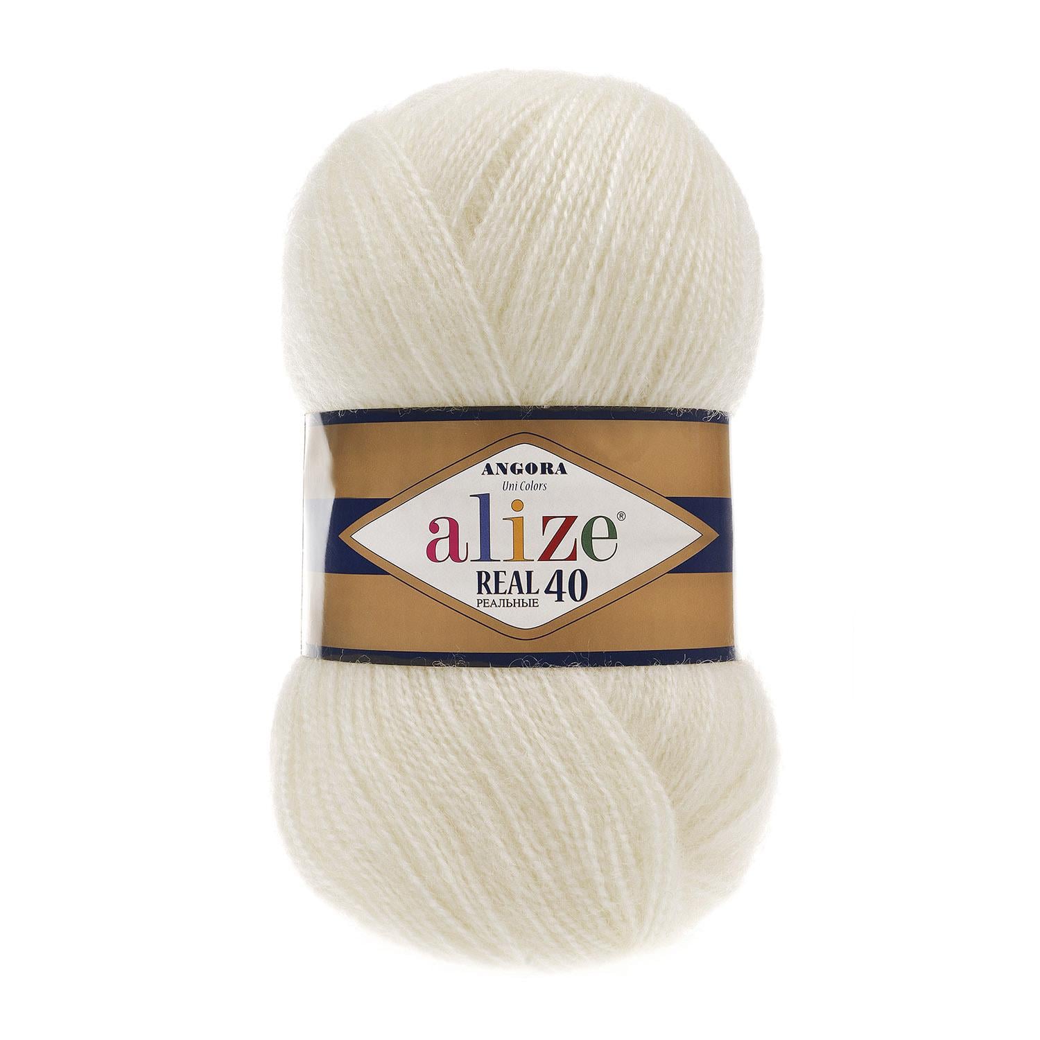 Пряжа Alize Angora Real 40 450 жемчужный (6377)