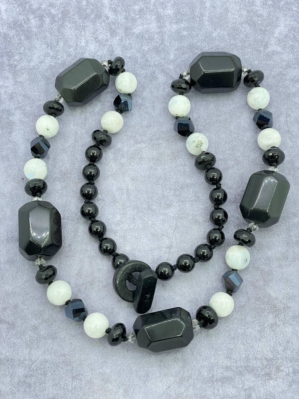 Намисто місячний камінь 50 см Різнокольоровий (692)