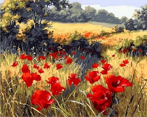 Картина по номерам Mariposa "Тропинка среди маков" 40x50 см (MR-Q919)