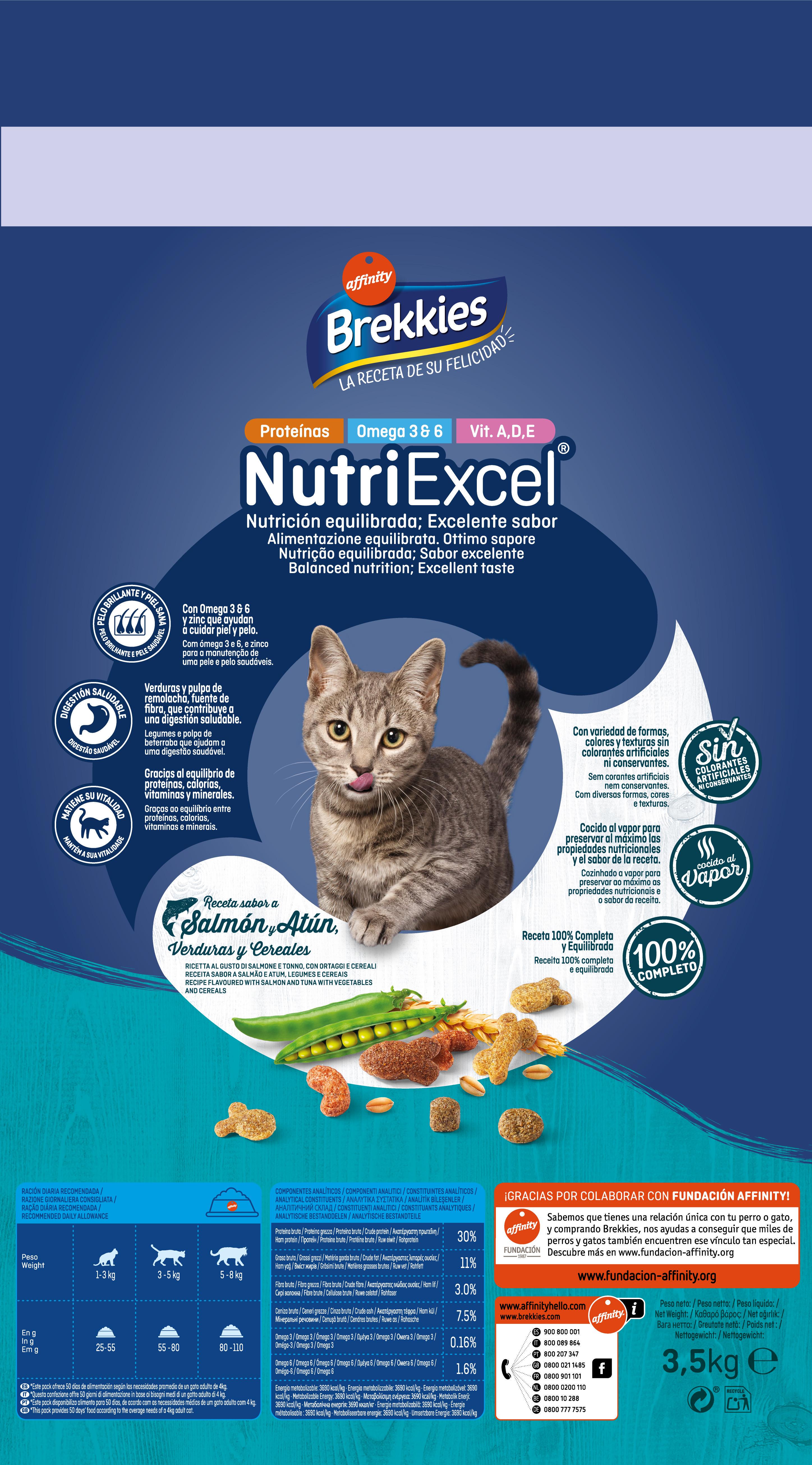 Корм сухий для котів Brekkies Cat Salmon and Tuna 3,5 кг - фото 2 Корм сухий для котів Brekkies Cat Salmon and Tuna 3,5 кг - фото 2