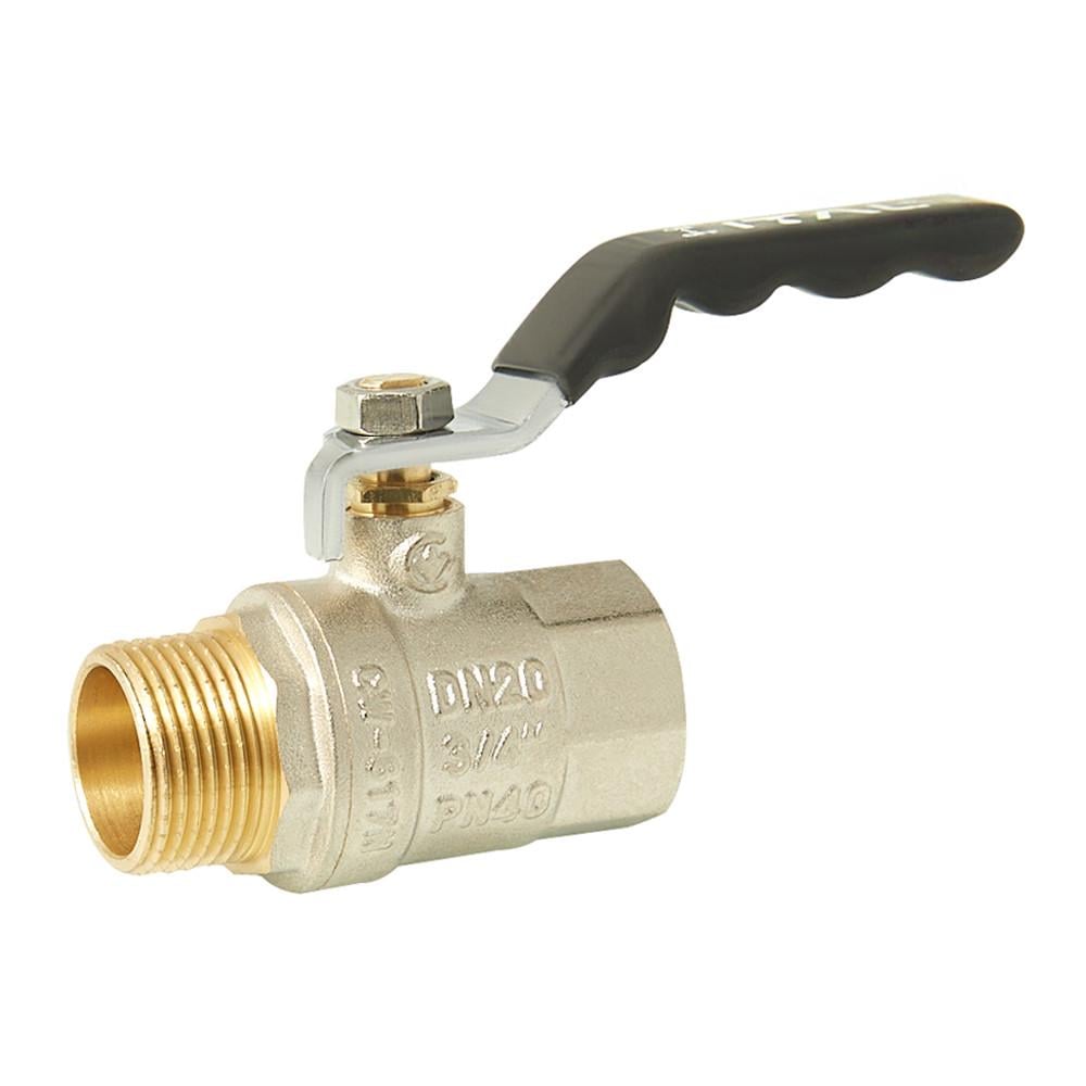 Кран кульовий ITAL PN40 3/4" н.-нар. ручка нікель