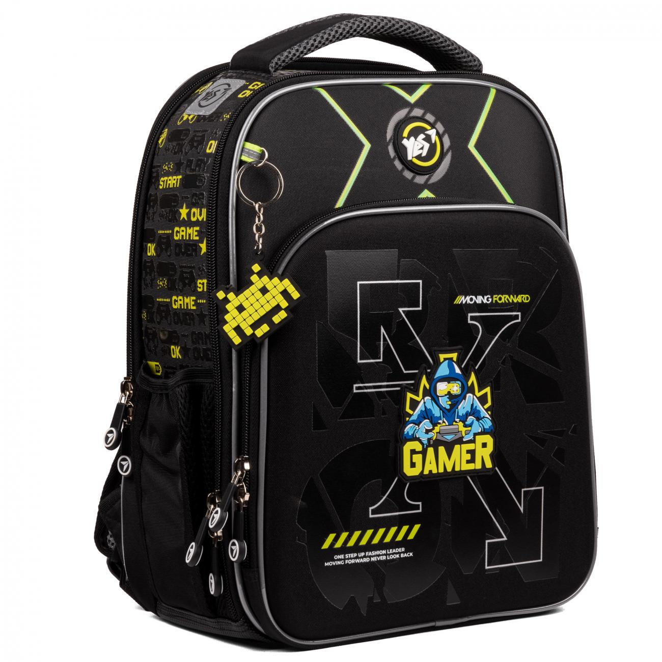 Рюкзак школьный YES Gamer 38x29x15 см 17 л Черный (559561)