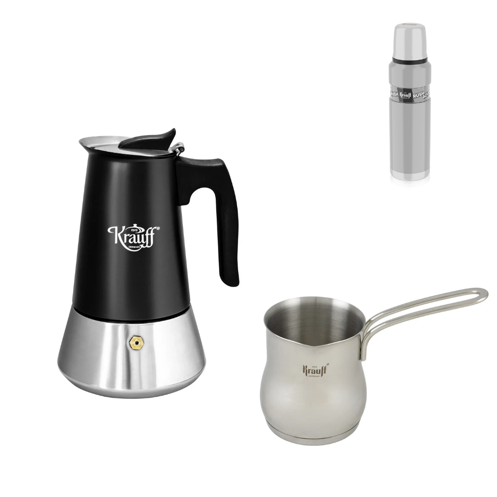 Набор Krauff из кофеварки гейзерной 300 мл и турки 720 мл с термосом Scout Skills (28716) Набор Krauff из кофеварки гейзерной 300 мл и турки 720 мл с термосом Scout Skills (28716)