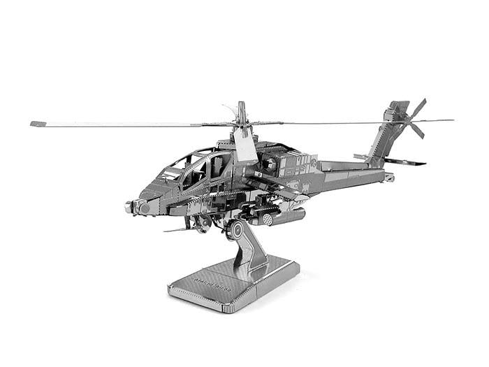 Пазл металевий 3D Вертоліт AH-64 Apache (611)