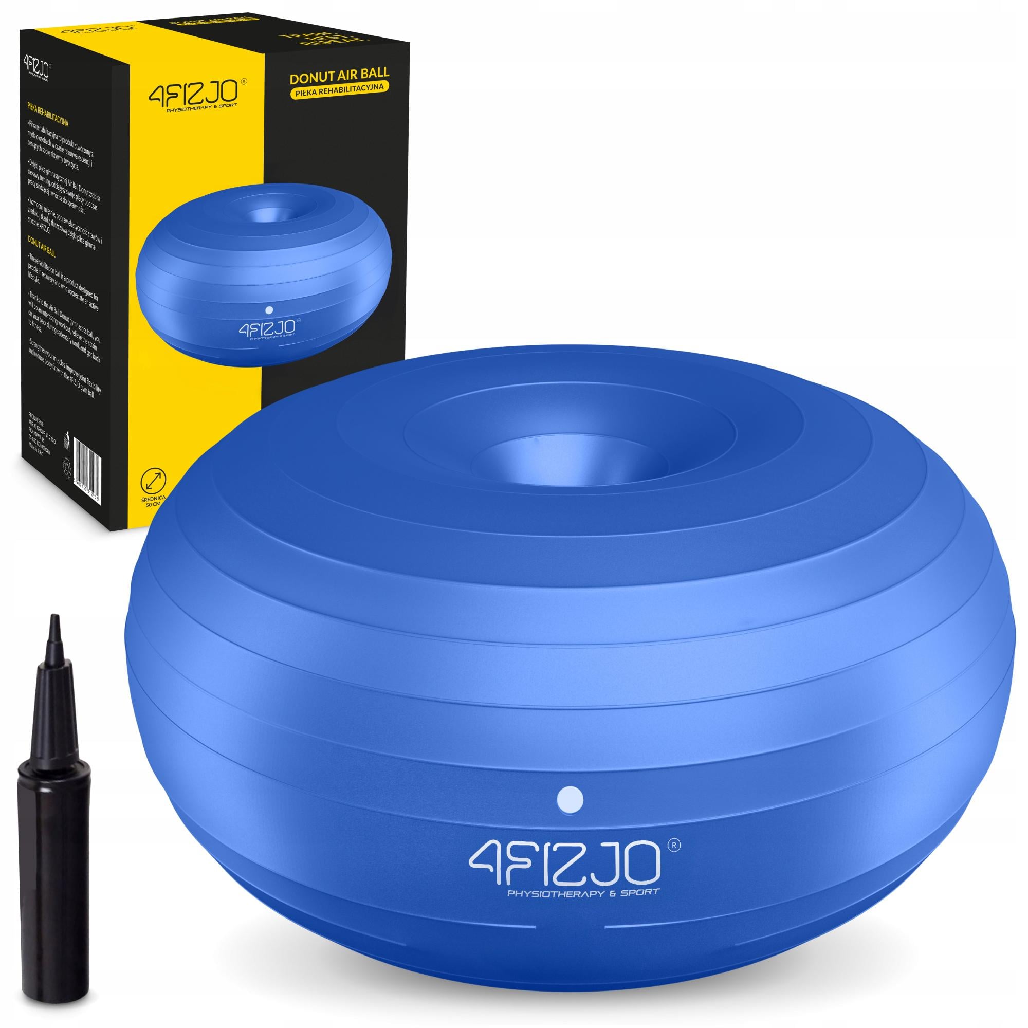 М'яч для фітнесу 4FIZJO Air Ball Donut Anti-Burst 50x27 см Blue (P-5907739312969) М'яч для фітнесу 4FIZJO Air Ball Donut Anti-Burst 50x27 см Blue (P-5907739312969)