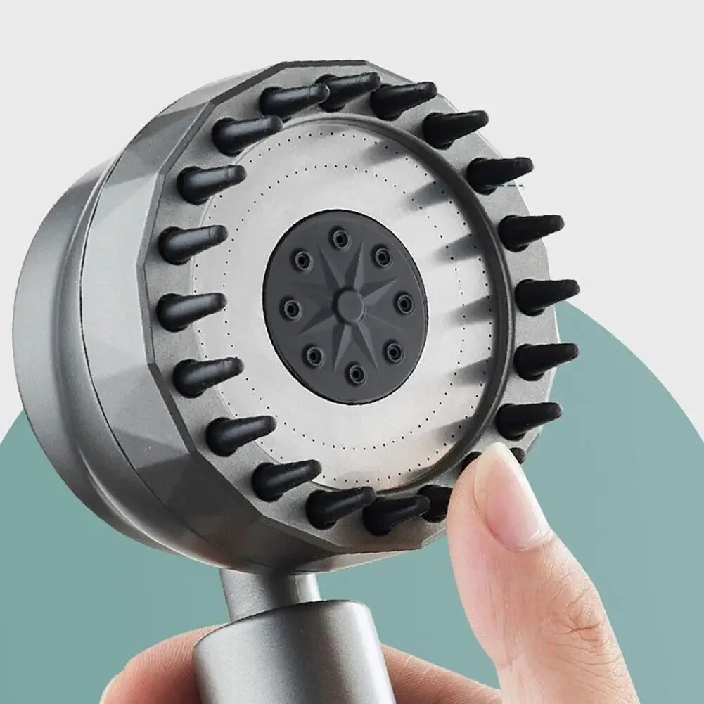 Воронка для душа массажная Shower Head 360° 4в1 кнопка выключения воды/3 режима/массажные шипы (12832845) - фото 5 Воронка для душа массажная Shower Head 360° 4в1 кнопка выключения воды/3 режима/массажные шипы (12832845) - фото 5