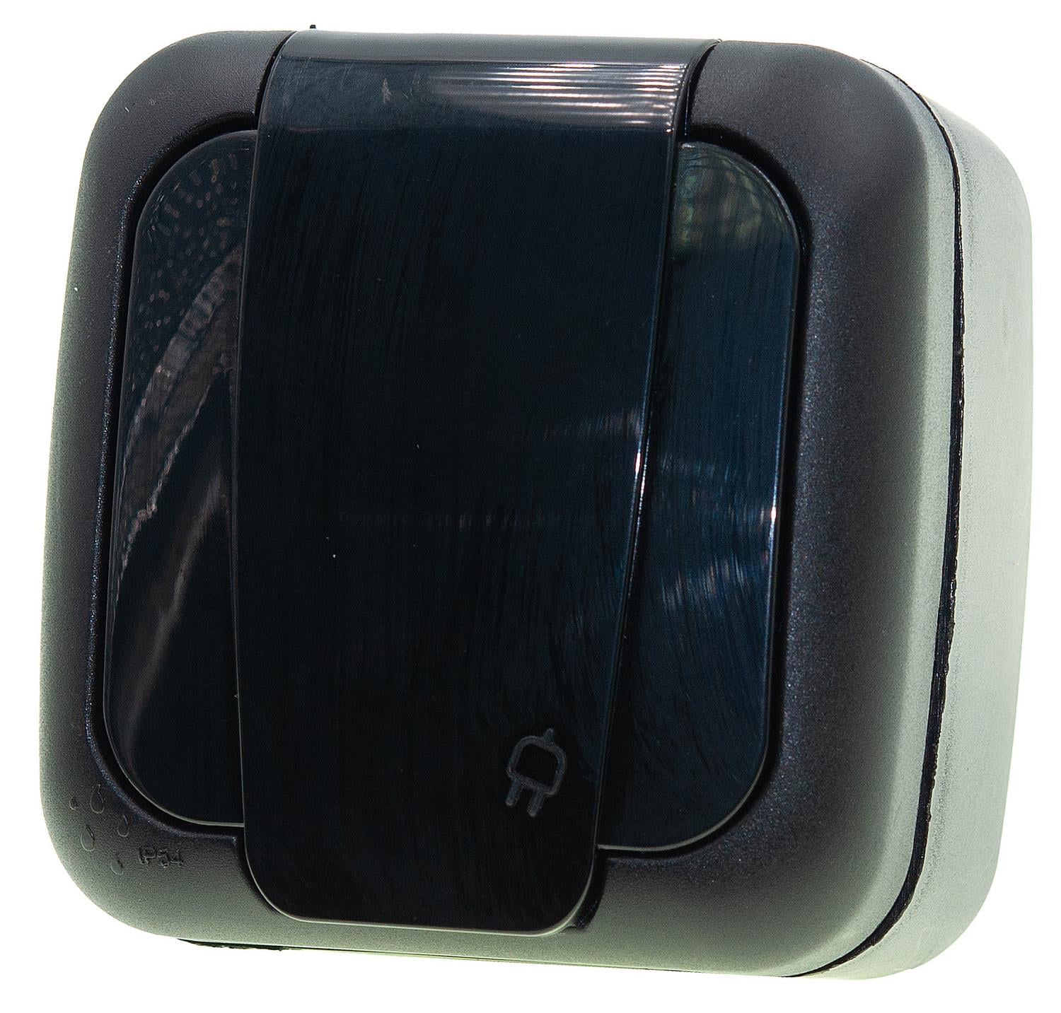 Розетка накладная с заземлением Viko Palmiye 90555108 IP54 (30074571)