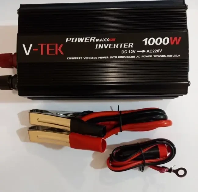 Перетворювач напруги автомобільний V-Tek Power Maxx-SSK1000W USB 12/220 В Чорний (14411) - фото 5