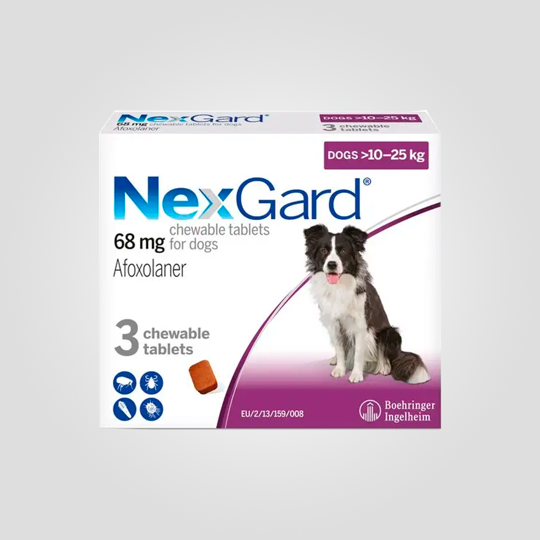 Таблетки для собак NexGard від бліх/кліщів 10-25 кг L 1 шт. (20504274)