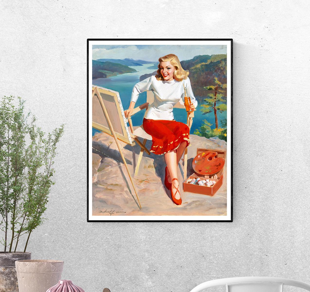 Постер Художница формат А-1 (pin_up_023014_Poster)