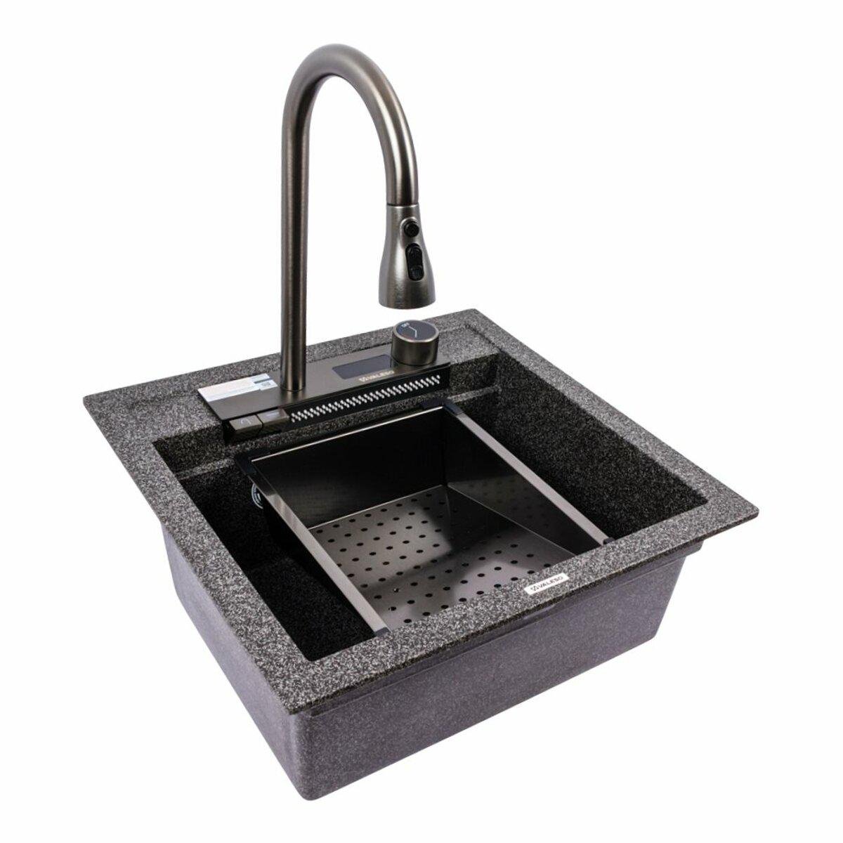 Мийка для кухні гранітна Valeso VIVA 5149 Графіт матовий (021202) Мийка для кухні гранітна Valeso VIVA 5149 Графіт матовий (021202)