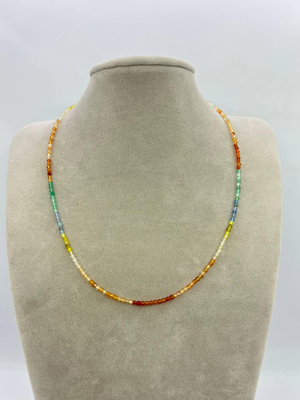 Бусы агат микс 2 мм 46 см Разноцветный (11780)