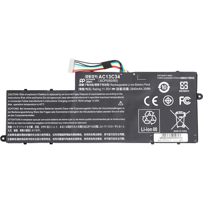 Аккумулятор Power для ноутбуков ACER Aspire V5-122P AC13C34 11,55V 2640mAh